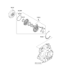 Diagram for 2009 Kia Spectra Oil Pump Gasket - 4615623000