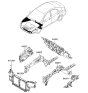 Diagram for 2007 Kia Spectra Radiator Support - 641012F001