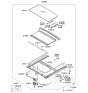 Diagram for 2005 Kia Spectra Sunroof - 816002F000NM