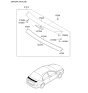 Diagram for Kia Spectra SX Spoiler - 872502F500