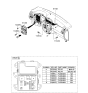 Diagram for 2009 Kia Spectra SX Fuse Box - 919502F850