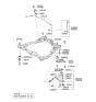 Diagram for 2009 Kia Spectra Sway Bar Bracket - 548152D000