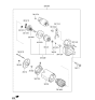 Diagram for Kia Rio Starter Shaft - 361432B614