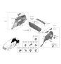 Diagram for 2021 Kia Sorento Cup Holder - 857E4R5200