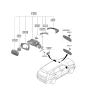 Diagram for 2023 Kia K5 Car Mirror - 85110L0000