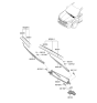 Diagram for 2020 Kia Rio Windshield Wiper - 98350G2000