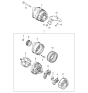 Diagram for Kia Alternator Pulley - 373213E100