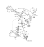 Diagram for 2008 Kia Rondo Sway Bar Bracket - 555142G000