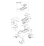 Diagram for 2001 Kia Optima Center Console Base - 846113C010BT