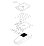 Diagram for 2004 Kia Optima Sun Visor - 852023C911BT