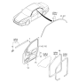 Diagram for 2003 Kia Optima Door Moldings - 828603C000