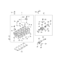 Diagram for 2003 Kia Optima Cylinder Head Gasket - 2231138200