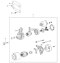 Diagram for 2001 Kia Optima Starter Motor - 3610038050