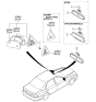 Diagram for 2001 Kia Optima Car Mirror - 8510138000