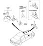 Diagram for 2003 Kia Optima Mirror Actuator - 8762225000