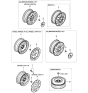 Diagram for 2004 Kia Optima Wheel Cover - 529603C300