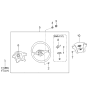 Diagram for Kia Steering Wheel - 561203D500BT