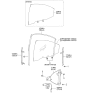 Diagram for 2005 Kia Optima Window Run - 8355338001