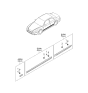 Diagram for 2003 Kia Optima Door Moldings - 877223C010XX