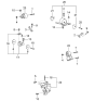 Diagram for 2004 Kia Optima Engine Mount Bracket - 2161037103