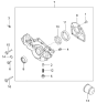 Diagram for 2005 Kia Optima Timing Cover - 2131037100