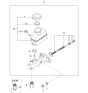 Diagram for Kia Optima Brake Master Cylinder Reservoir - 585103D500