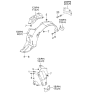 Diagram for 2005 Kia Optima Mud Flaps - 868423C000