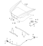 Diagram for Kia Optima Hood Cable - 811903C000