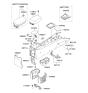 Diagram for 2008 Kia Optima Center Console Base - 846112G401VA