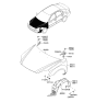 Diagram for 2006 Kia Optima Hood - 664002G010