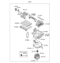 Diagram for 2006 Kia Optima Blend Door Actuator - 971252G000