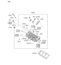 Diagram for 2008 Kia Optima Cylinder Head Gasket - 223113E100