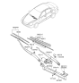 Diagram for Kia Amanti Wiper Blade - 983613F000