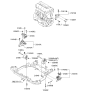 Diagram for 2006 Kia Optima Engine Mount Bracket - 2167025002