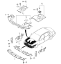 Diagram for 2006 Kia Amanti Air Deflector - 291343F000