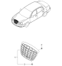 Diagram for 2006 Kia Amanti Grille - 863503F211