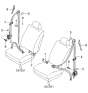 Diagram for 2005 Kia Amanti Seat Belt - 888303F500LK