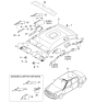 Diagram for 2005 Kia Amanti Sun Visor - 852013F030NF