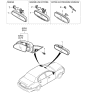 Diagram for Kia Amanti Car Mirror - 876103F100