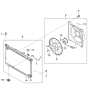 Diagram for Kia Amanti Cooling Fan Assembly - 253803F180