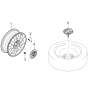 Diagram for Kia Amanti Wheel Cover - 529603F200