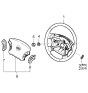 Diagram for 2004 Kia Amanti Steering Wheel - 561103F100LK