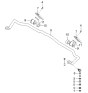 Diagram for 2006 Kia Amanti Sway Bar Bushing - 548133F000