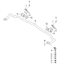 Diagram for 2006 Kia Amanti Sway Bar Kit - 548113F000