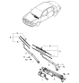 Diagram for Kia Amanti Wiper Arm - 983203F000