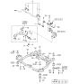 Diagram for 2006 Kia Rondo Crossmember Bushing - 624852G000