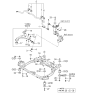 Diagram for Kia Optima Crossmember Bushing - 624852G000