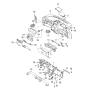 Diagram for Kia Rondo Steering Column Cover - 848501D000S8