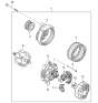 Diagram for 2006 Kia Rondo Alternator - 3730025301