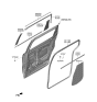 Diagram for Kia Carnival Door Seal - 83150R0000